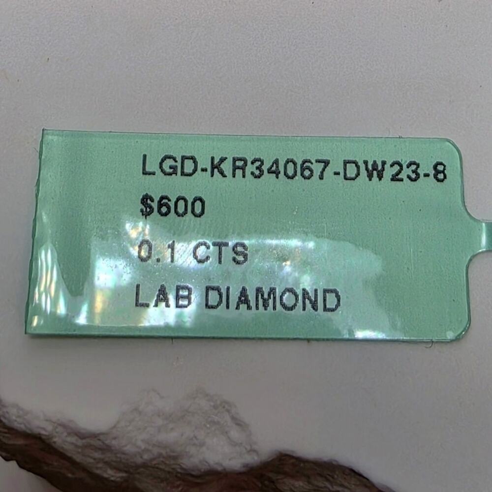 Size 8 Lab-Created Diamond 0.10ctw Half Eternity Ring 925 Silver - Picture 6 of 7